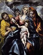 El Greco The Holy Family with St Mary Magdalen oil on canvas